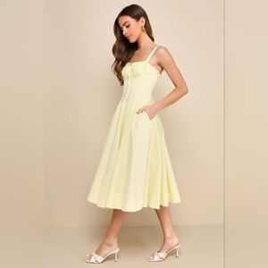 Lulu's Light Yellow Maxi Sundress